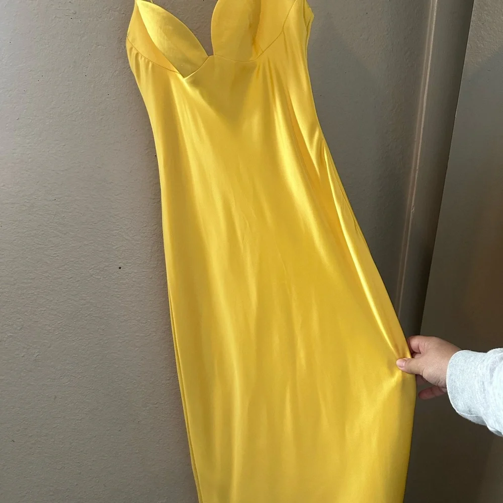 NWT Zara Yellow Maxi Dress - Picture 8 of 9